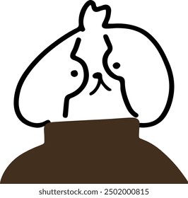 Adorable Dog Character in Turtleneck Vector | Cute Minimalist Design