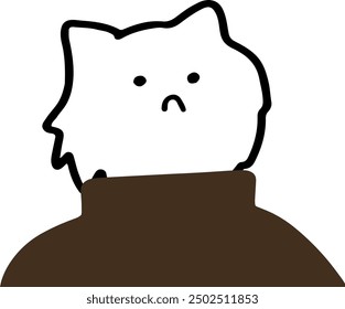 Adorable Dog Character in Turtleneck Vector | Cute Minimalist Design