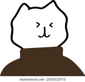 Adorable Dog Character in Turtleneck Vector | Cute Minimalist Design