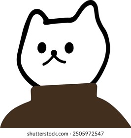 Adorable Dog Character in Turtleneck Vector | Cute Minimalist Design