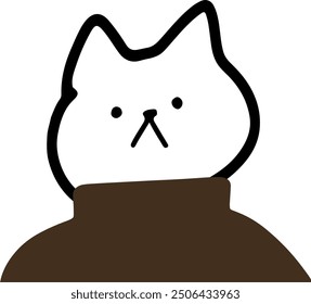 Adorable Dog Character in Turtleneck Vector | Cute Minimalist Design
