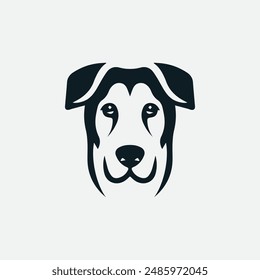 Adorable diseño de icono de logotipo de cara de perro, que simboliza la lealtad y la compañía. Perfecto para servicios de cuidado de mascotas, clínicas veterinarias y marcas de temática animal. Ilustración vectorial para la versatilidad.