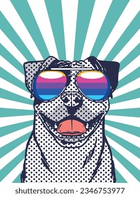 Adorable Dog Sporting Glasses: A Playful and Amusing Portrait