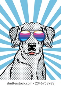 Gafas Portadas Adorables Para Perros: Un retrato lúdico y divertido