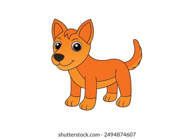 Adorable Dog Vector Illustration Cartoon, Clip art, Line Art Design for Printable Graphics.