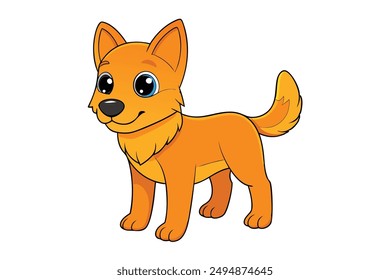 Adorable Dog Vector Illustration Cartoon, Clip art, Line Art Design for Printable Graphics.