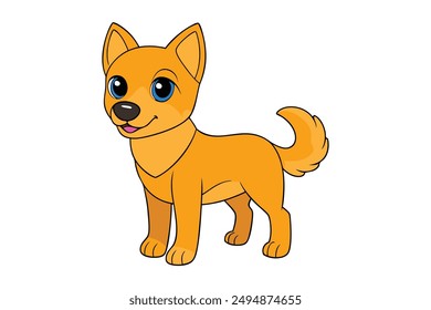 Adorable Dog Vector Illustration Cartoon, Clip art, Line Art Design for Printable Graphics.