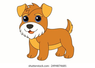 Adorable Dog Vector Illustration Cartoon, Clip art, Line Art Design for Printable Graphics.