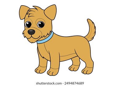 Adorable Dog Vector Illustration Cartoon, Clip art, Line Art Design for Printable Graphics.