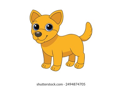 Adorable Dog Vector Illustration Cartoon, Clip art, Line Art Design for Printable Graphics.