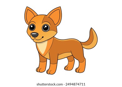 Adorable Dog Vector Illustration Cartoon, Clip art, Line Art Design for Printable Graphics.