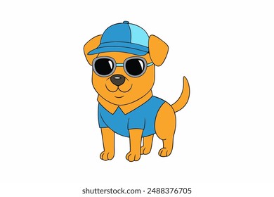Adorable Dog Vector Illustration - Cute and Charming Design. Adorable dog vector illustration perfect for prints and digital designs.