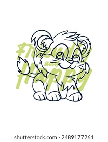 adorable dog vector with text friendly and happy background