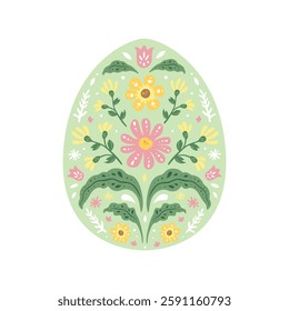  Adorable Easter bunny and eggs illustration set in beautiful art nouveau hand drawing style