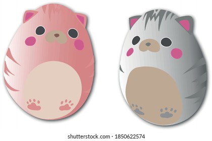 
Adorable easter eggs baby boy and baby girl kittens
