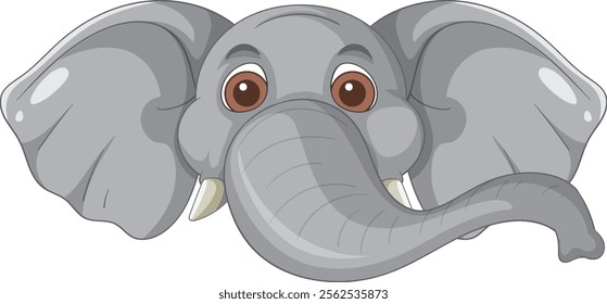 Adorable elephant with big eyes and floppy ears