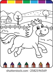 Adorable Farmyard Animals Coloring Pages for Kids, Fun and Educational Farm Animal Coloring Sheets, Cute Farmyard Creatures Printable Coloring Pages