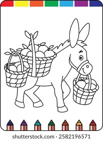 Adorable Farmyard Animals Coloring Pages for Kids, Fun and Educational Farm Animal Coloring Sheets, Cute Farmyard Creatures Printable Coloring Pages