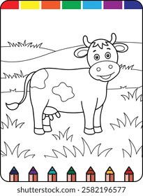 Adorable Farmyard Animals Coloring Pages for Kids, Fun and Educational Farm Animal Coloring Sheets, Cute Farmyard Creatures Printable Coloring Pages