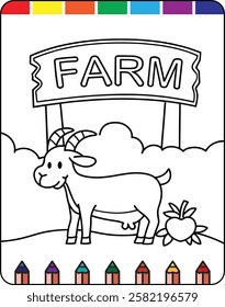 Adorable Farmyard Animals Coloring Pages for Kids, Fun and Educational Farm Animal Coloring Sheets, Cute Farmyard Creatures Printable Coloring Pages