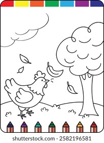 Adorable Farmyard Animals Coloring Pages for Kids, Fun and Educational Farm Animal Coloring Sheets, Cute Farmyard Creatures Printable Coloring Pages