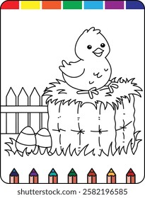 Adorable Farmyard Animals Coloring Pages for Kids, Fun and Educational Farm Animal Coloring Sheets, Cute Farmyard Creatures Printable Coloring Pages