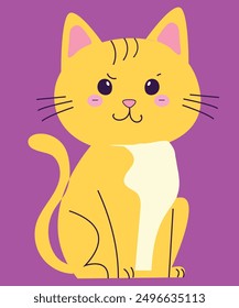 adorable feline vector, orange kitty vector, vector illustrations of cute felines, charming animal graphics, drawings for vector artwork, t-shirt designs, cute animal vectors, images of cats