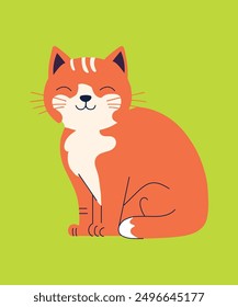 
adorable feline vector, orange kitty vector, vector illustrations of cute felines, charming animal graphics, drawings for vector artwork, t-shirt designs, cute animal vectors, images of cats, veterin