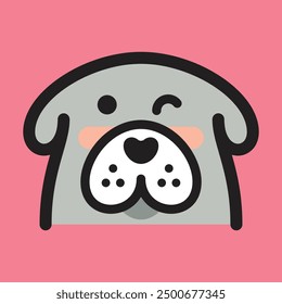 Adorable flat vector pet faces to enhance your designs! Perfect for prints, stickers, and more. Easy to customize, high-quality vectors capture the charm of your favorite pets with a clean looks.