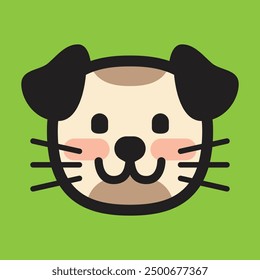 Adorable flat vector pet faces to enhance your designs! Perfect for prints, stickers, and more. Easy to customize, high-quality vectors capture the charm of your favorite pets with a clean looks.