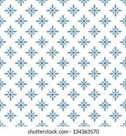 Adorable Floral Geometric Seamless Vector Pattern