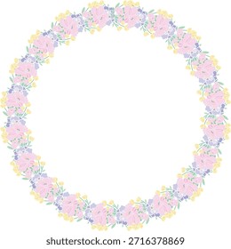 Marcos de flores adorables y lindos bordes en tonos pastel. Perfecto para tarjetas, invitaciones, arte de pared y decoraciones. PNG con fondo transparente para un fácil uso.

