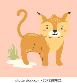 Adorable forest animal illustration for children's design.