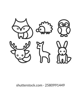 Adorable Forest Animals and Woodland Creatures Icons