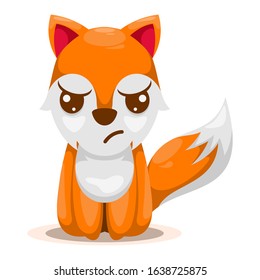 adorable fox mascot cartoon vector
