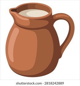 Adorable Fresh Milk Ceramic Jug Lovely Pottery Ethnic Crockery Farm