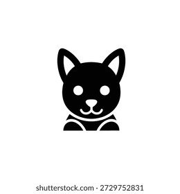Adorable and friendly cat face vector icon, perfect for depicting pets, animals, cuteness, companionship, and feline themes