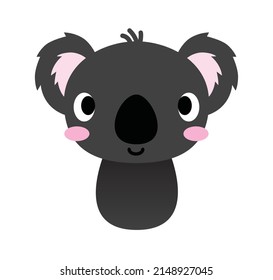 Adorable full editable illustration of baby koala.