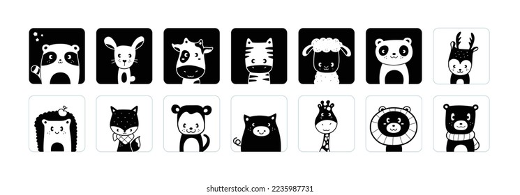 Adorable fully editable montessori flashcards set of animals.