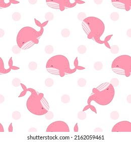 Adorable and fun ocean life seamless pattern