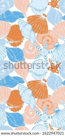 Adorable and fun ocean life seamless pattern
