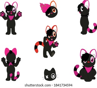 Adorable and Funny Cat Vector