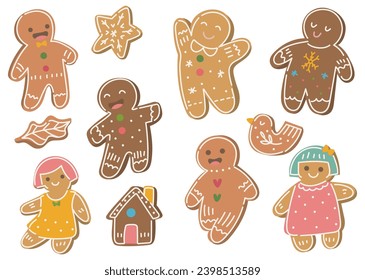 Adorable Gingerbread Cookie Clipart Set | Christmas Sweets and Festive Holiday Treats for Digital Designs