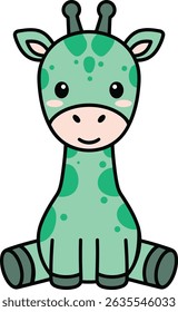 Adorable Giraffe Illustration for Kids