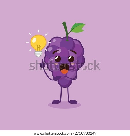 An adorable Grape character who comes up with a brilliant idea