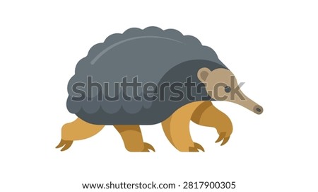 Adorable gray and brown hedgehog with spines walking through lush grass with leaves and natural habitat elements for wildlife photography and nature themes