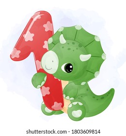 Download Watercolor Baby Dinosaur Clipart High Res Stock Images Shutterstock