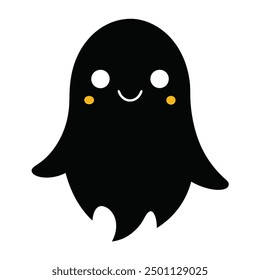 Adorable Halloween Ghost Vector Design Cute Spooky Illustration logo