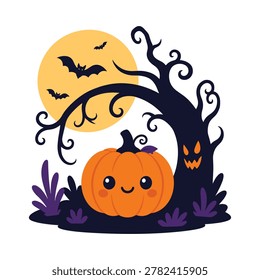Adorable Halloween pumpkin 