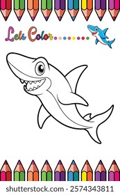 Adorable Hammerhead Shark Coloring Page for Kids - Fun and Printable Marine Animal Outline for Creative Learning